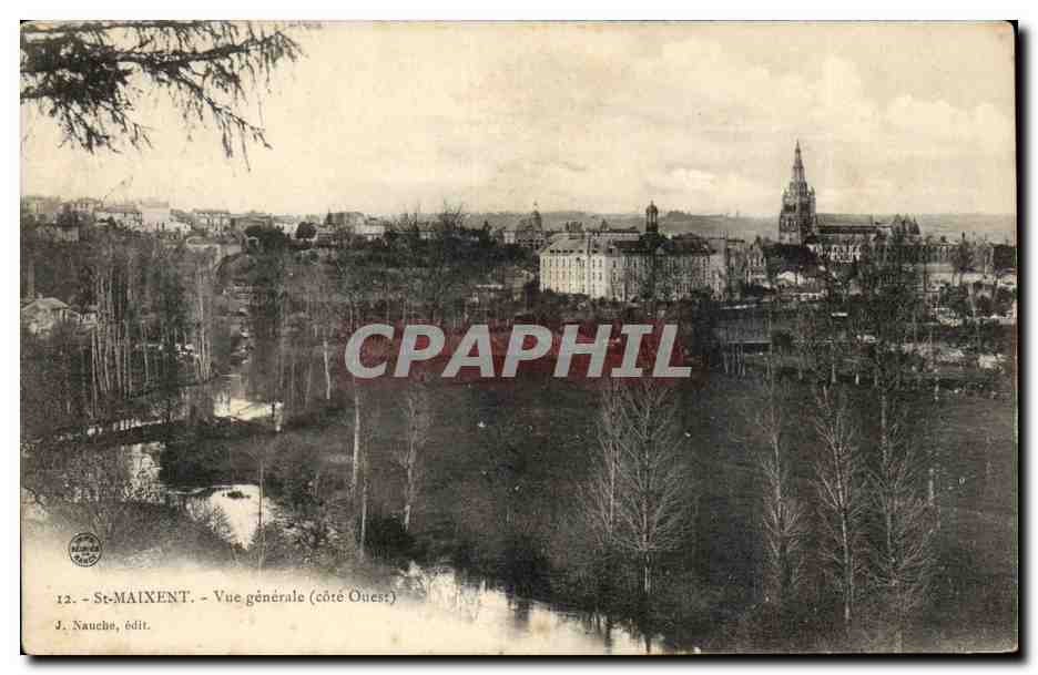 Saint Maixent CPA Vue generale