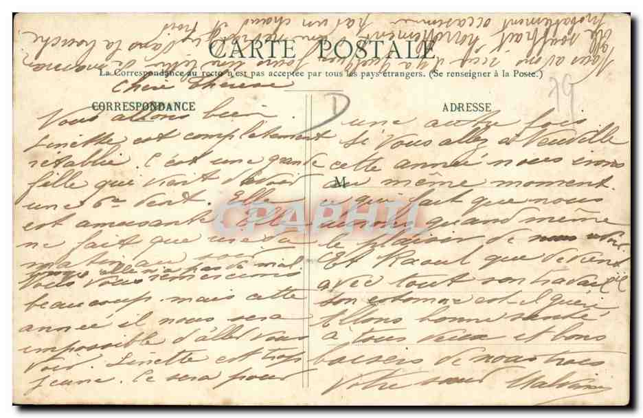 Saint Maixent CPA Vue generale — Back