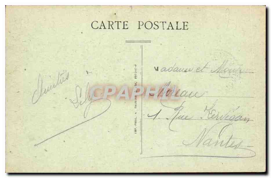 Parthenay CPA Viadux du chemin de fer Effet de neige — Rückseite