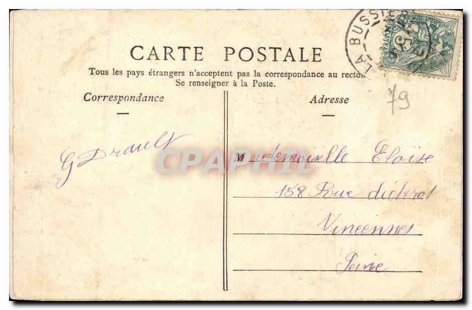 Mazières-en-Gatine — Schloss Petit-Chêne (Ost) — Verlag B. Cordier (J.), Parithoday — Rückseite
