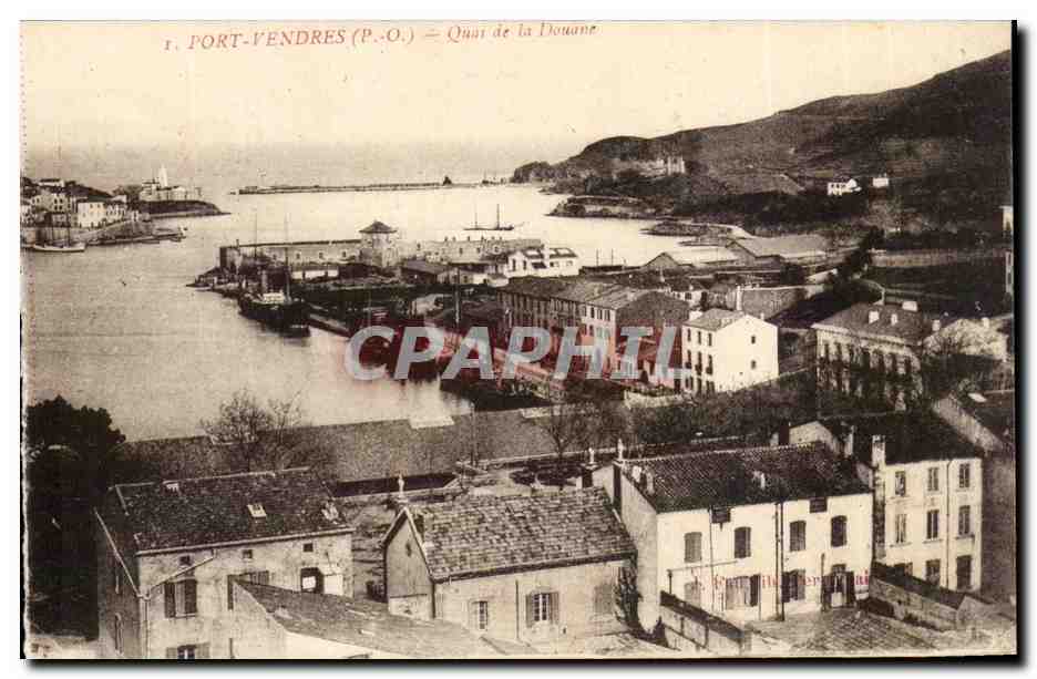 Port VEndres CPA Quai de la Douane