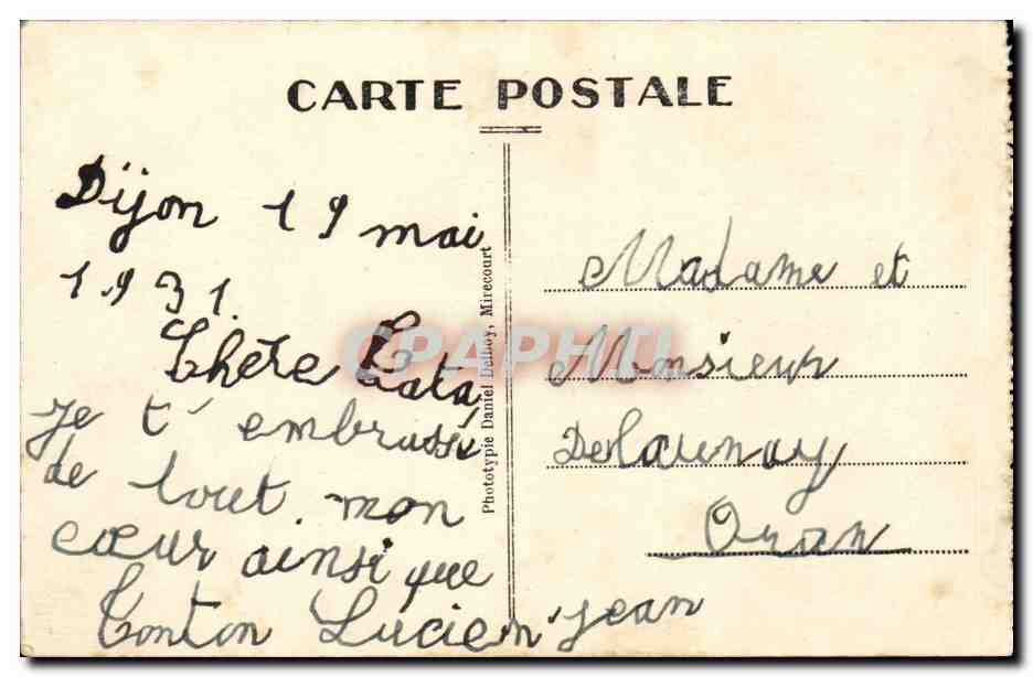 Dijon CPA Salles des gardes Tombeau des Ducs de Bourgogne — Rückseite