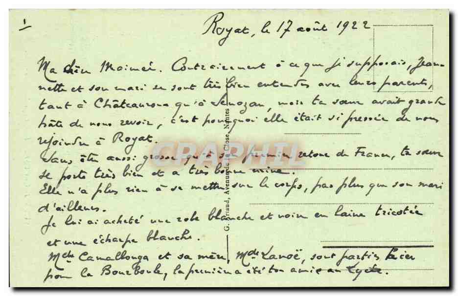 Toulouse CPA Rue Alsace Lorraine  — Verso