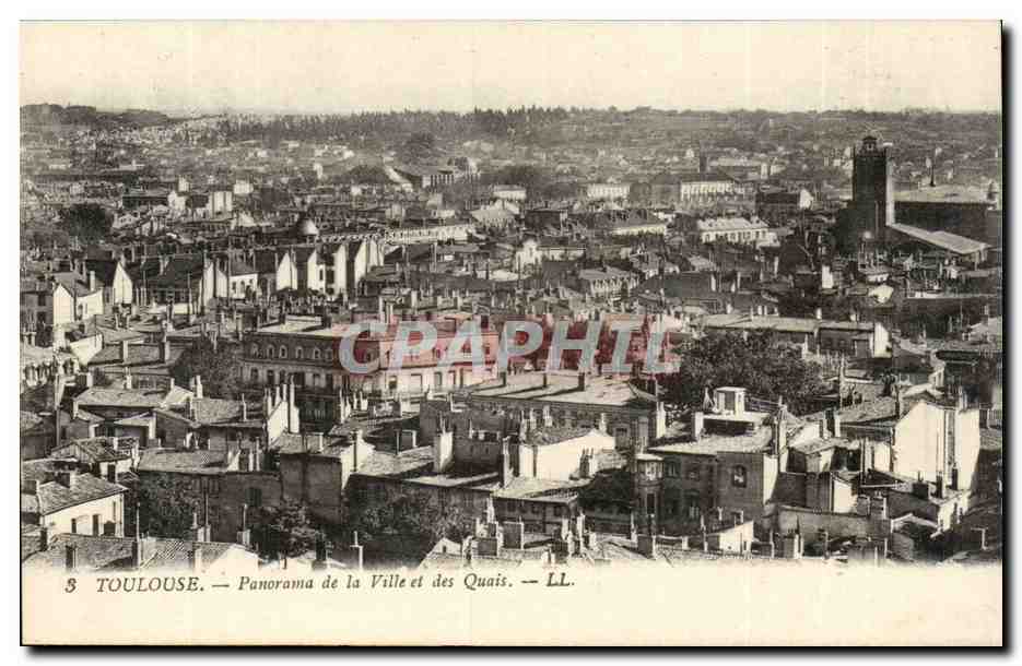 Toulouse — Panorama de la Ville et des Quais — LL.