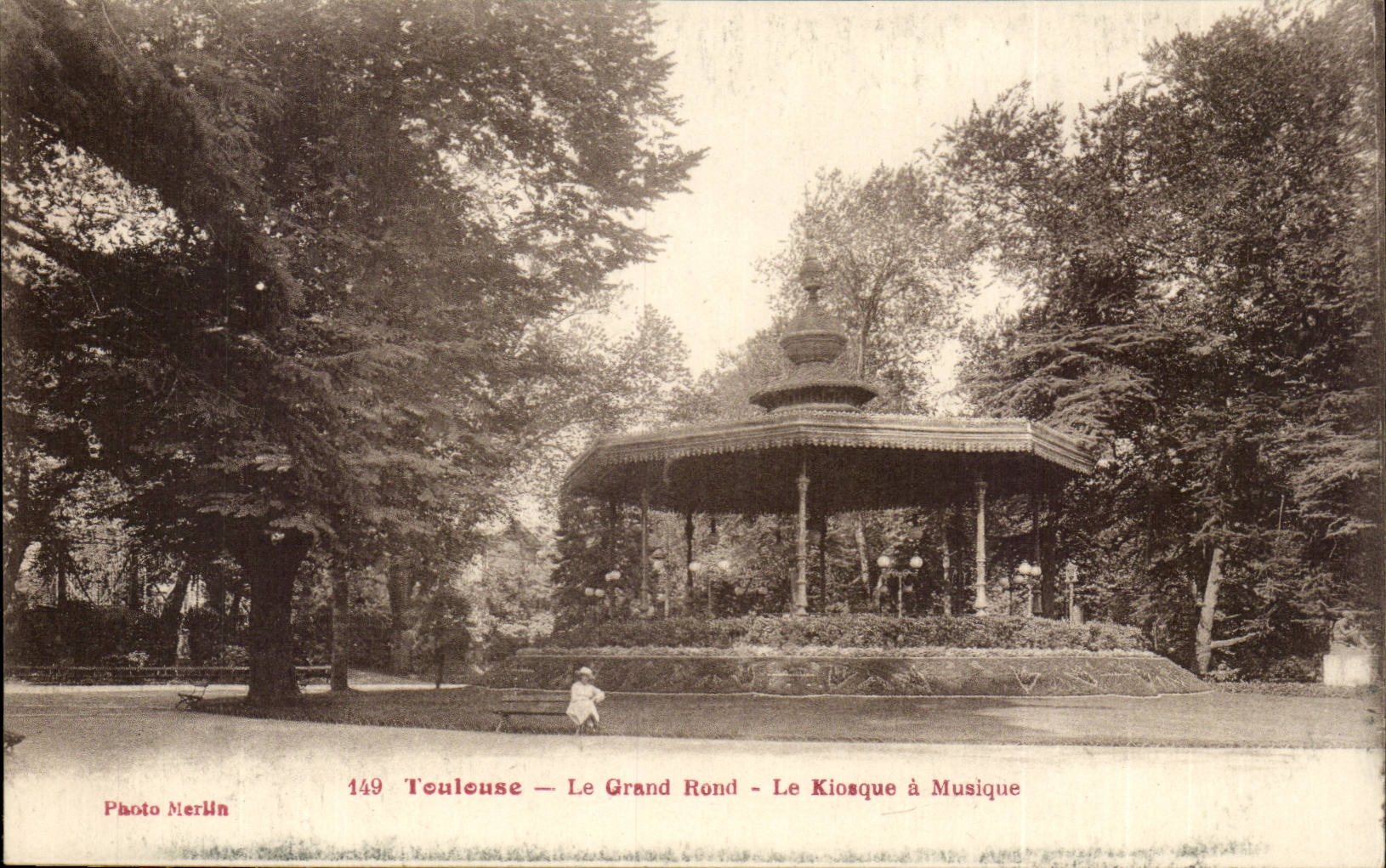 Toulouse — Le Grand Rond — Le Kiosque à Musique — Photo Merlin n°149