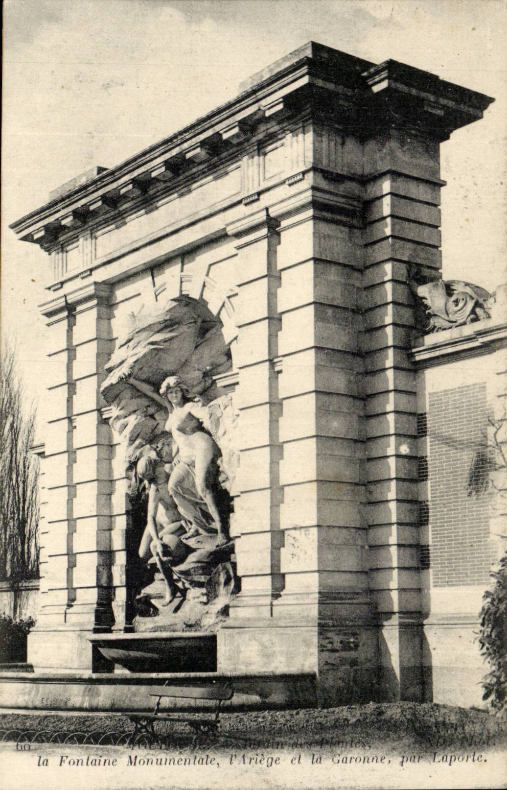 Toulouse CPA Fontaine monumentale l'ariege et la Garonne par Laporte
