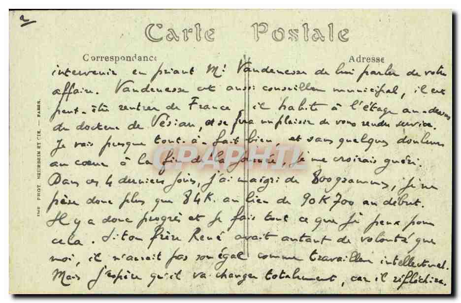 Toulouse CPA Fontaine monumentale l'ariege et la Garonne par Laporte — Rückseite