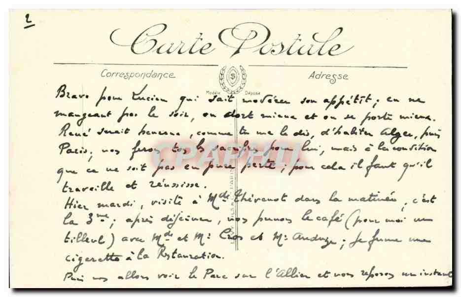 Clermont-Ferrand — La Place de Jaude, Le Théâtre et la Cathédrale — LL — Rückseite