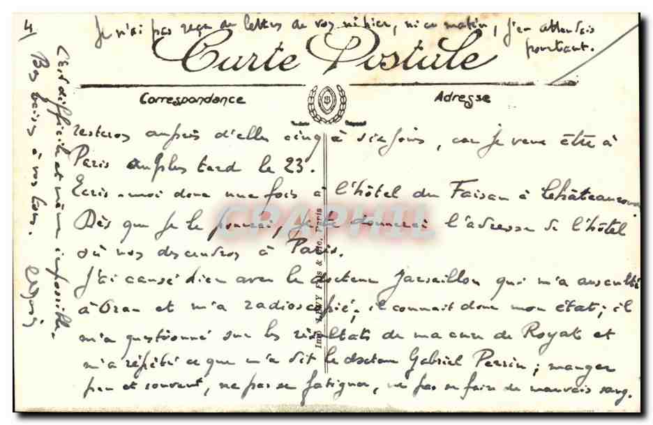 L'Auvergne — Le Château de Tournoël — LL. — N° 98 — Reverso