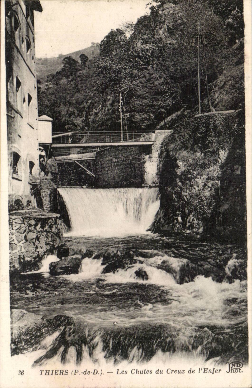 Thiers - Les Chutes de Creux de l'ELFer - CPA 