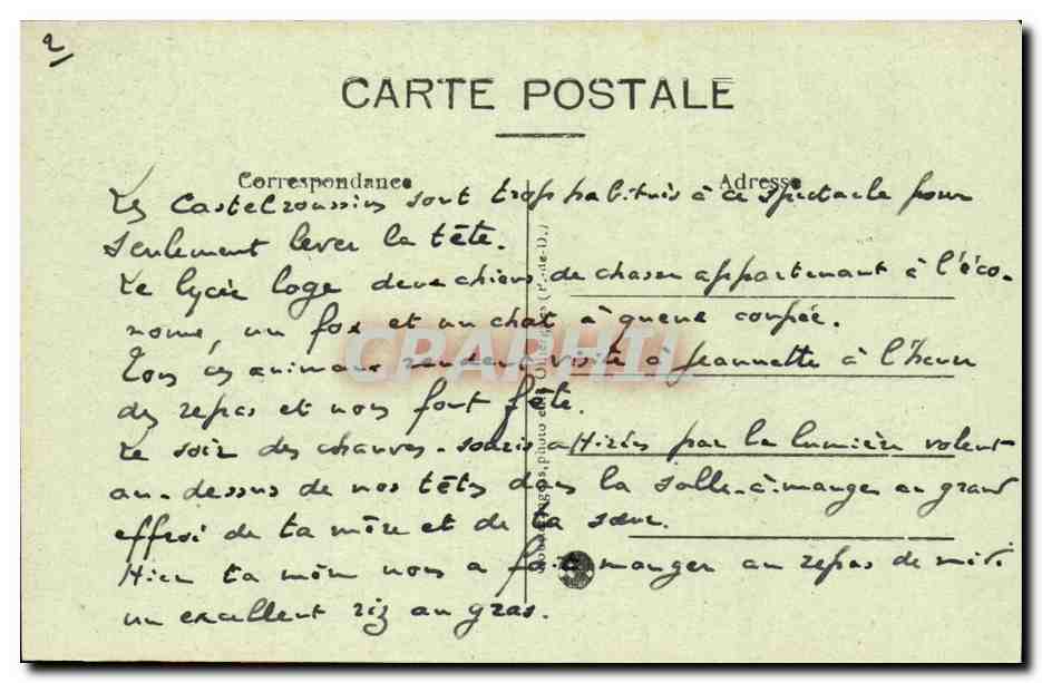 Thiers - Gorges de la Durolle au pied de a Margeride - CPA  — Rückseite