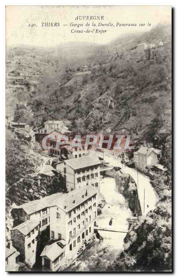 Thiers - Gorges de la Durolle - Panoram sur le Creux de l'ELFer - CPA 