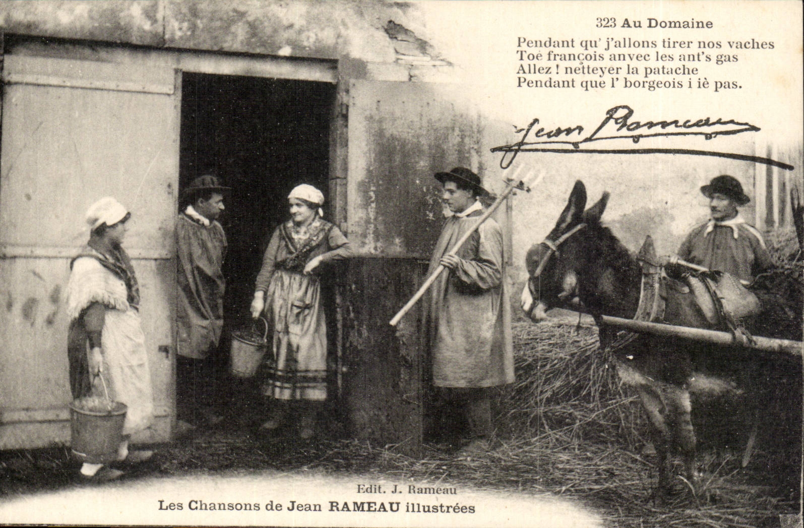 Les chansons de Jean Rameau Au domaine (folklore paysans) (ane donkey)