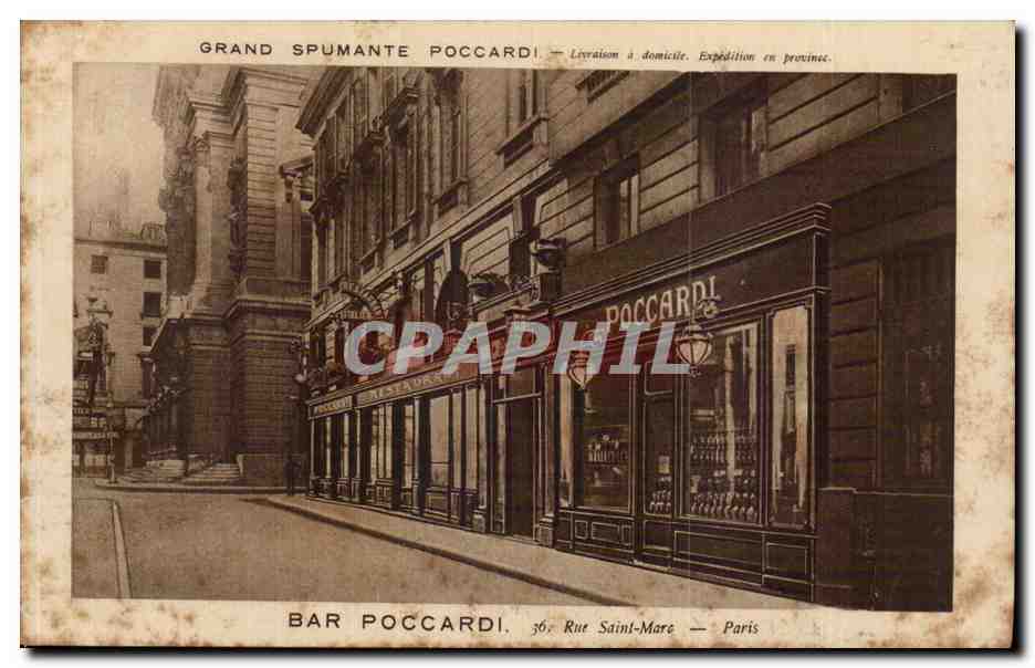 CPA Restaurant italien Bar Poccardi 36 rue Saint MArc Paris Restaurant