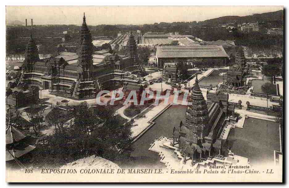 CPA Exposition coloniale de Marseille Ensemble du palais de l'indochine (indochina)