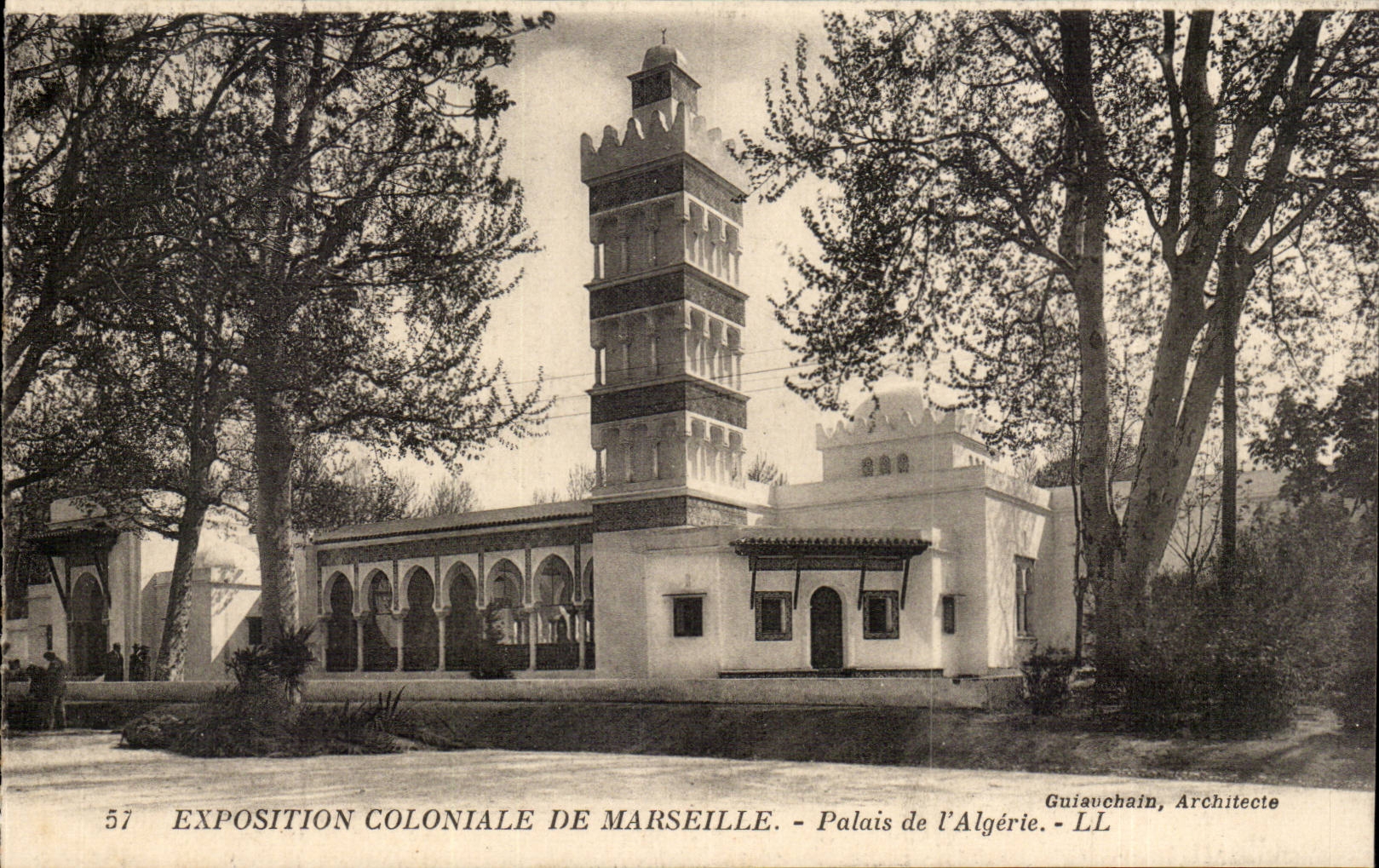 CPA Exposition coloniale de Marseille Palais de l'Algerie