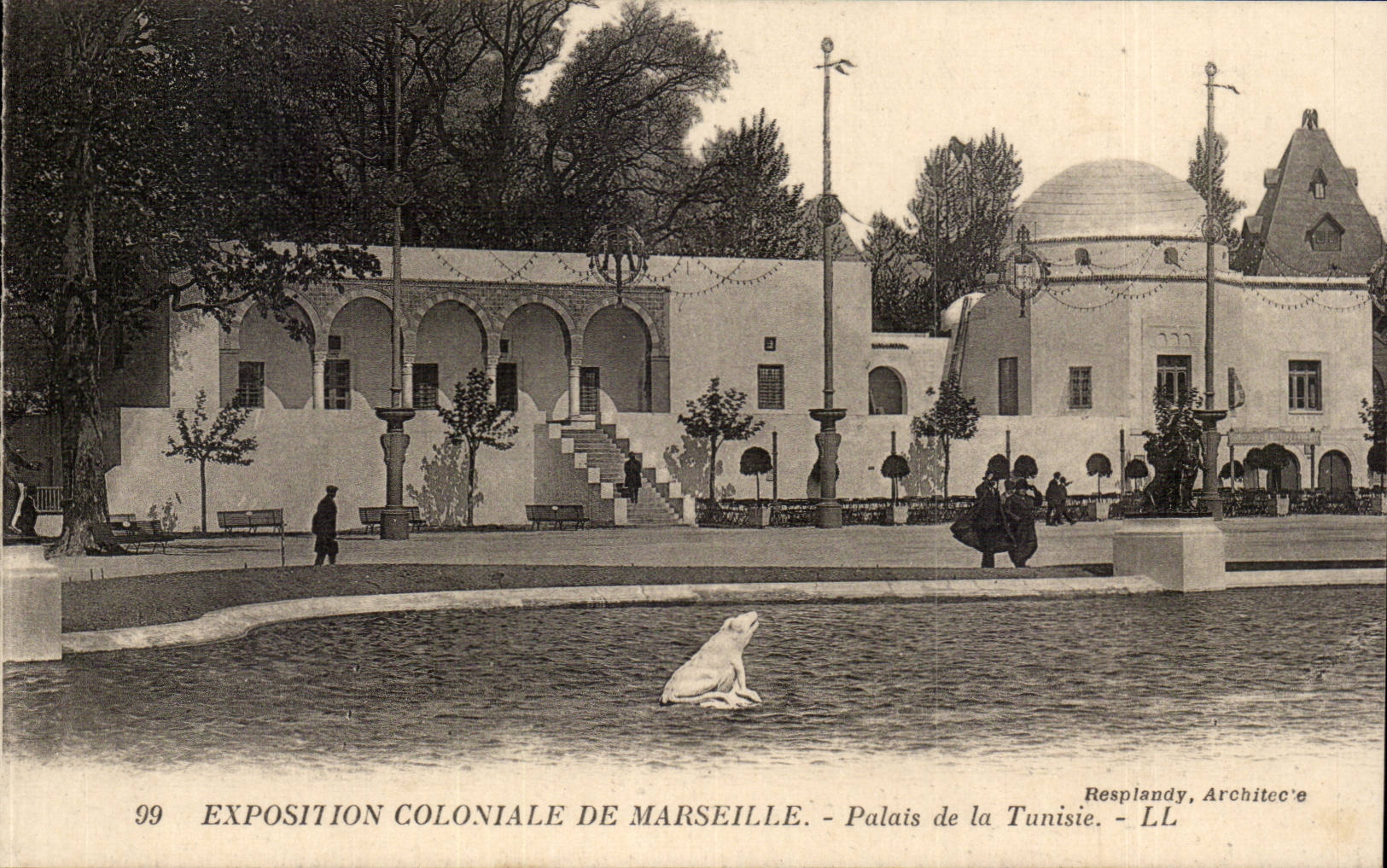 CPA Exposition coloniale de Marseille Palais de la Tunisie