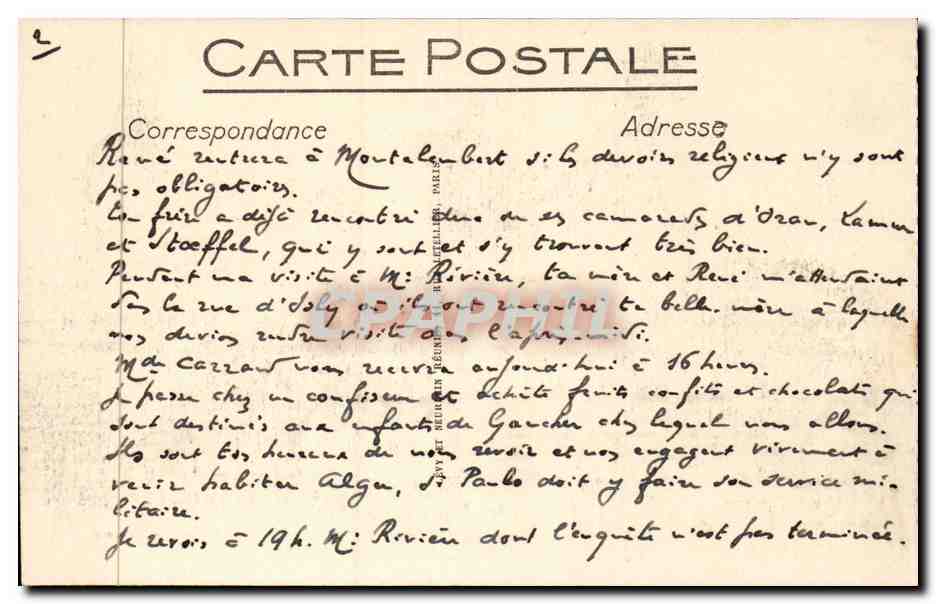 CPA Exposition coloniale de Marseille Palais des interets francais dans le Levant — Rückseite