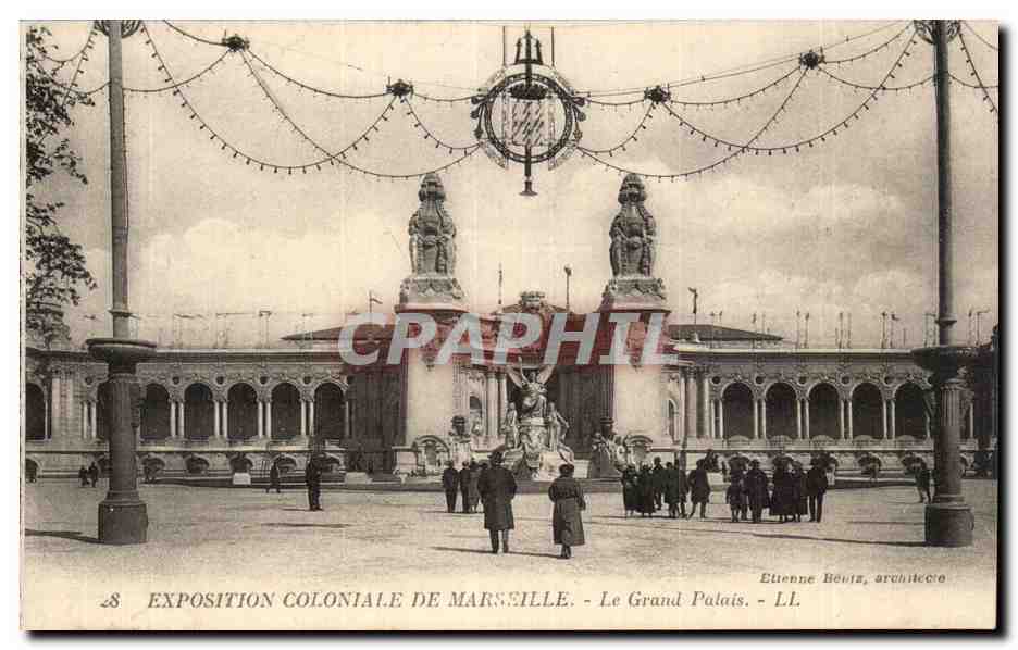 CPA Exposition coloniale de Marseille Le grand palais