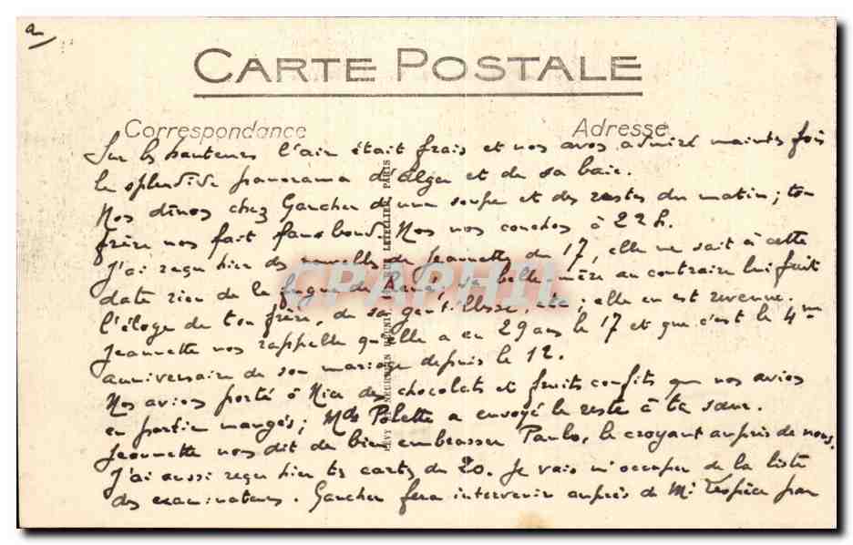 CPA Exposition coloniale de Marseille Le grand palais — Rückseite