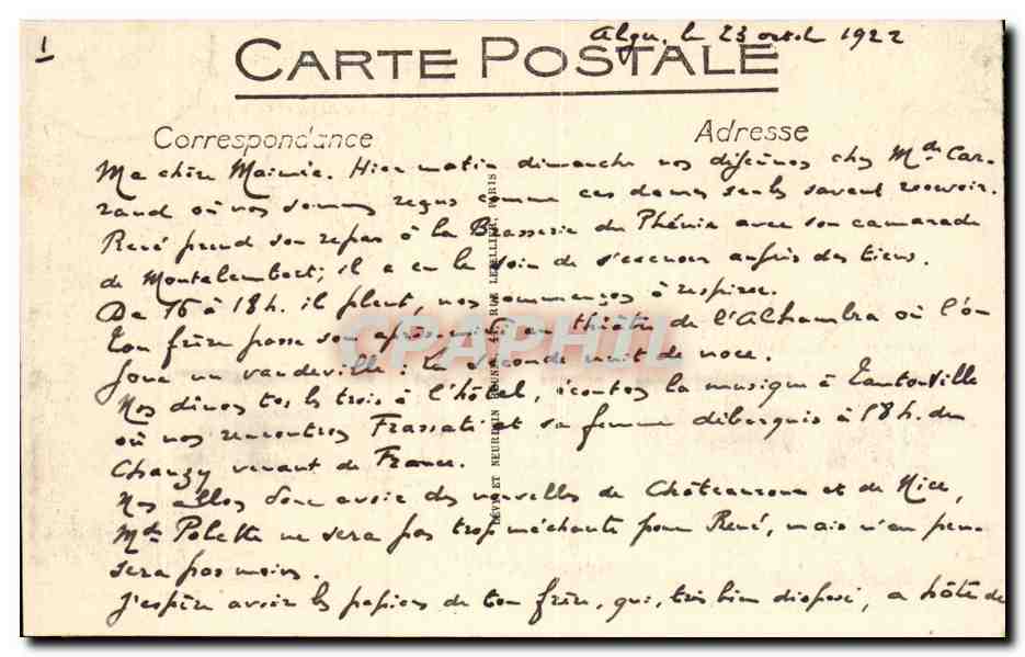 CPA Exposition coloniale de Marseille Porte du palais du Maroc  — Rückseite