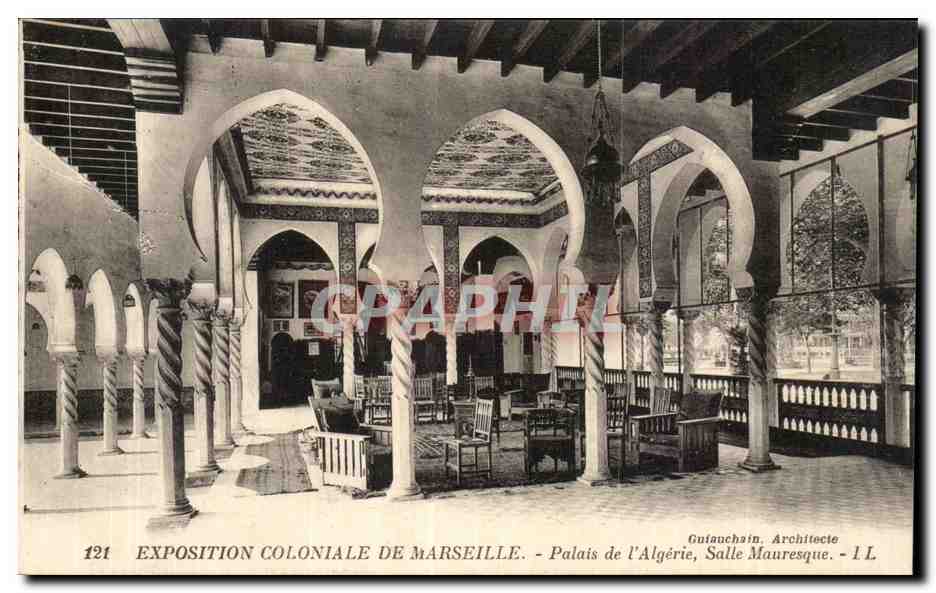 CPA Exposition coloniale de Marseille Palais de l'algerie Salle mauresque