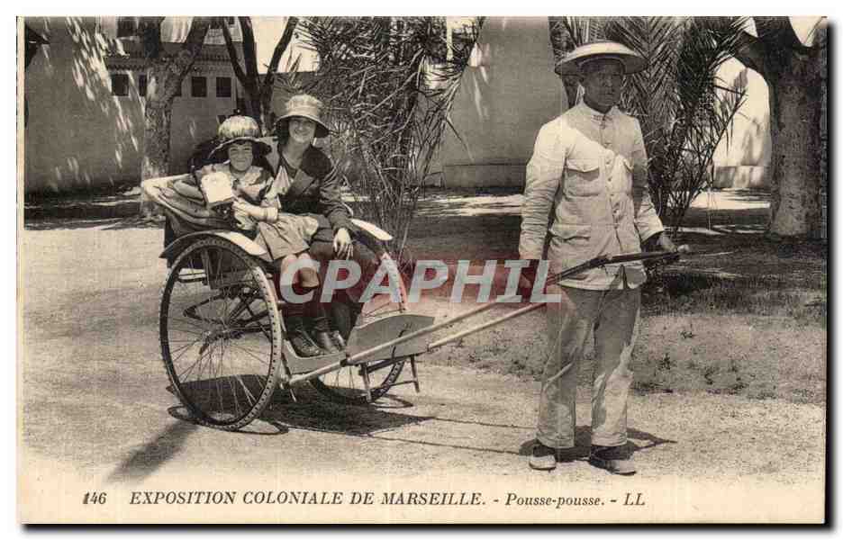 Exposition Coloniale de Marseille — Pousse-pousse — LL