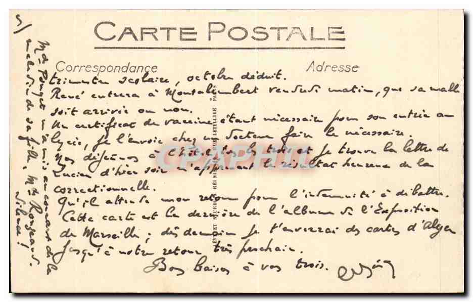 CPA Exposition coloniale de Marseille Palais de l'indochine (indochina) — Rückseite