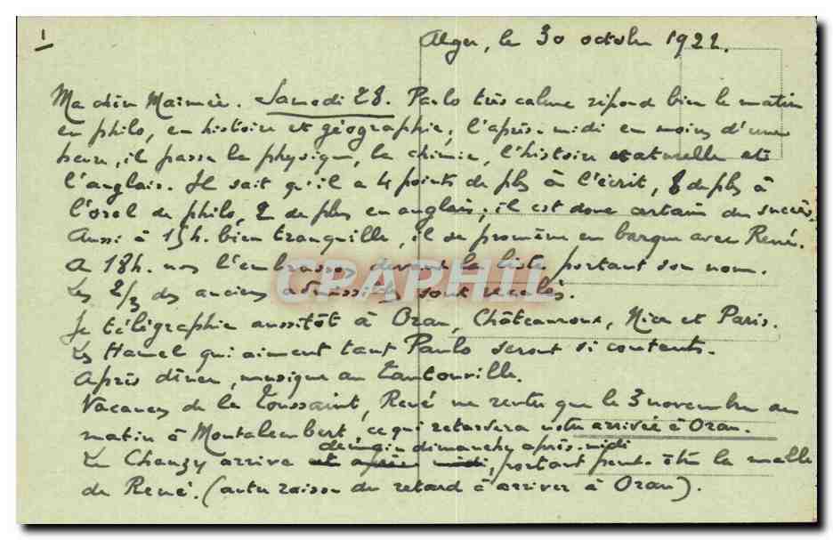 Algér - La Rue Michelet — Vue prise de la Nouvelle Poste — n°74 — Rückseite