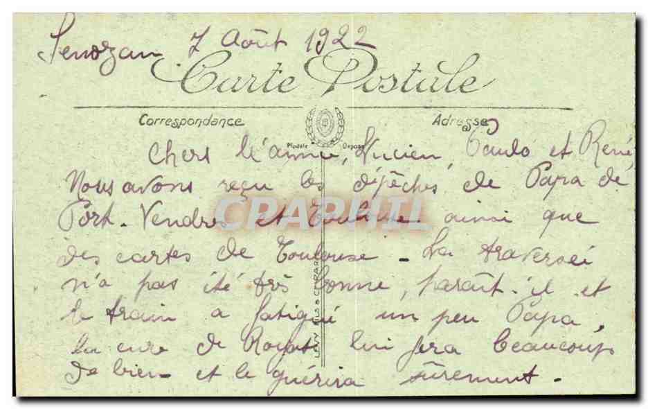 Nevers CPA L'embouchure de la Nievre et le quai de la Loire  — Rückseite