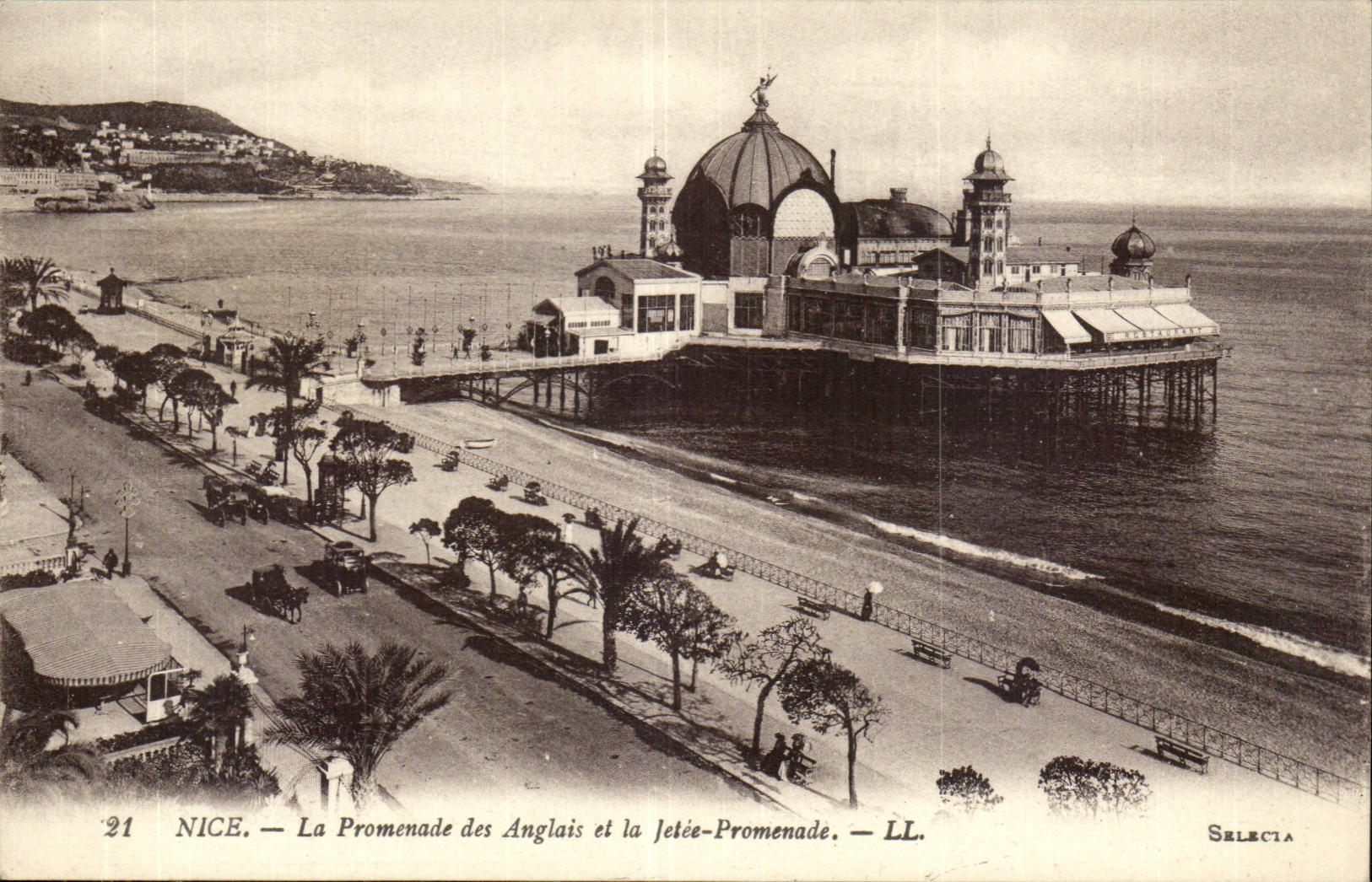 Nice CPA La promenade des anglais et la jetee promenade