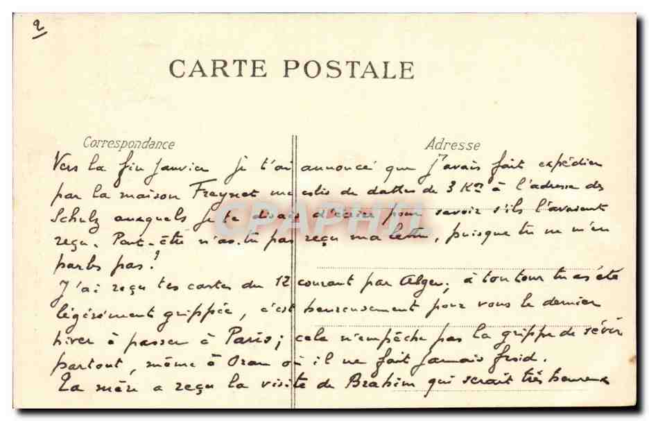Paris CPA Monument Victor Hugo (statue) — Verso
