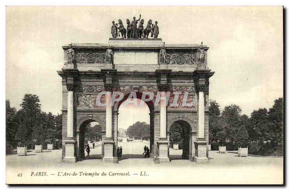 Paris CPA l'arc de triomphe du carrousel