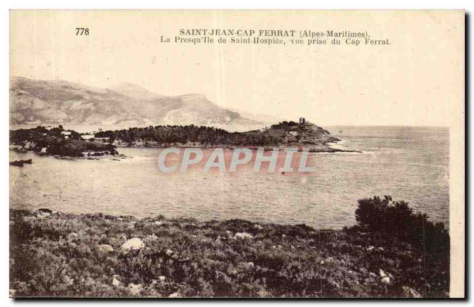 Saint Jean Cap Ferrat CPA La presqu'ile de Saint Hospice vue prise du cap ferrat