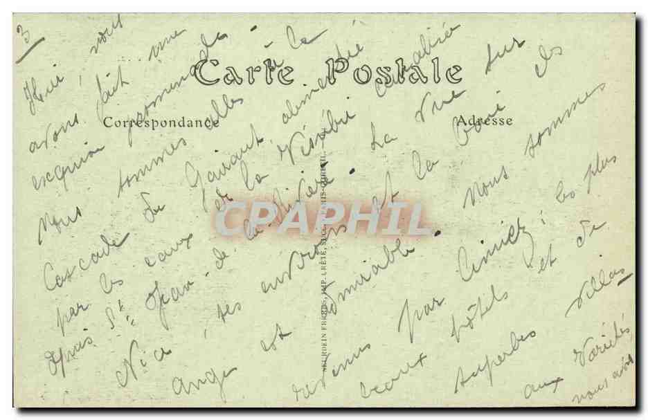 Saint Jean Cap Ferrat CPA La presqu'ile de Saint Hospice vue prise du cap ferrat — Rückseite