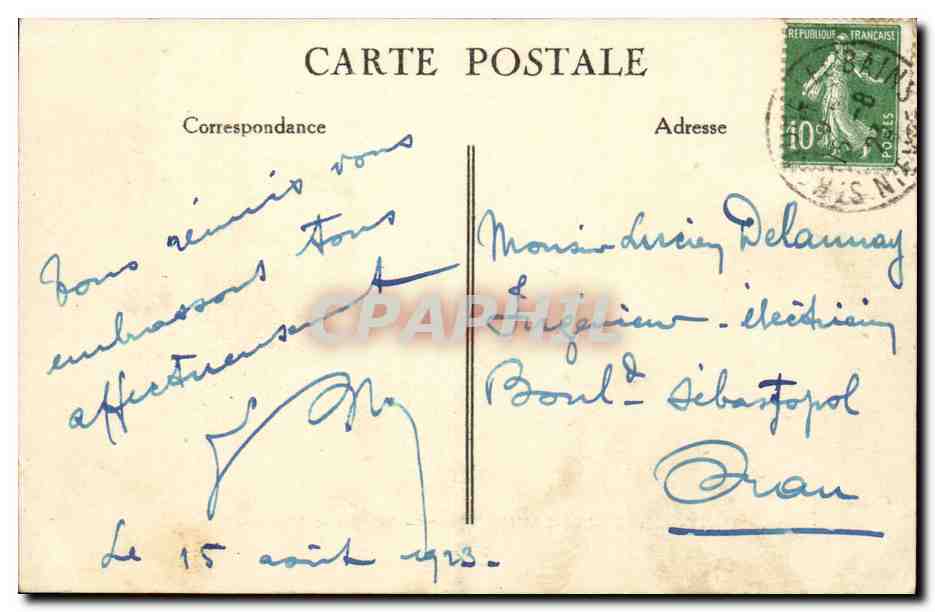 Saint Honore les Bains CPA Le parc et Morvan palace — Rückseite