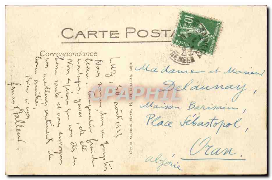 Luz CPA La chateau Sainte Marie  — Rückseite