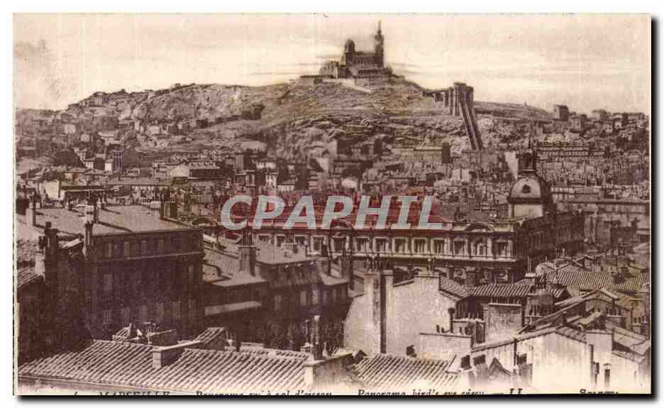 Marseille CPA Panorama vu a vol d'oiseau