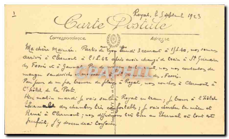 Marseille CPA Une vue sur Notre Dame de la Garde (enfants) — Rückseite