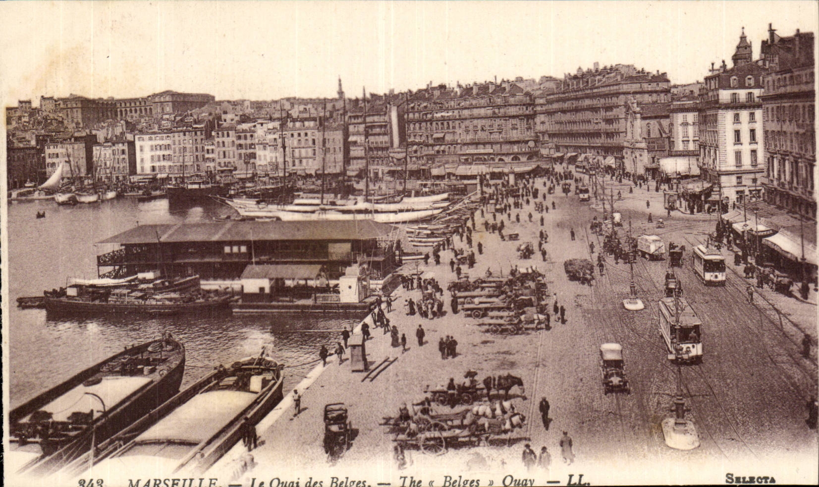 Marsella — El Muelle de los Belgas — The « Belgas » Quay — LL — Selecta