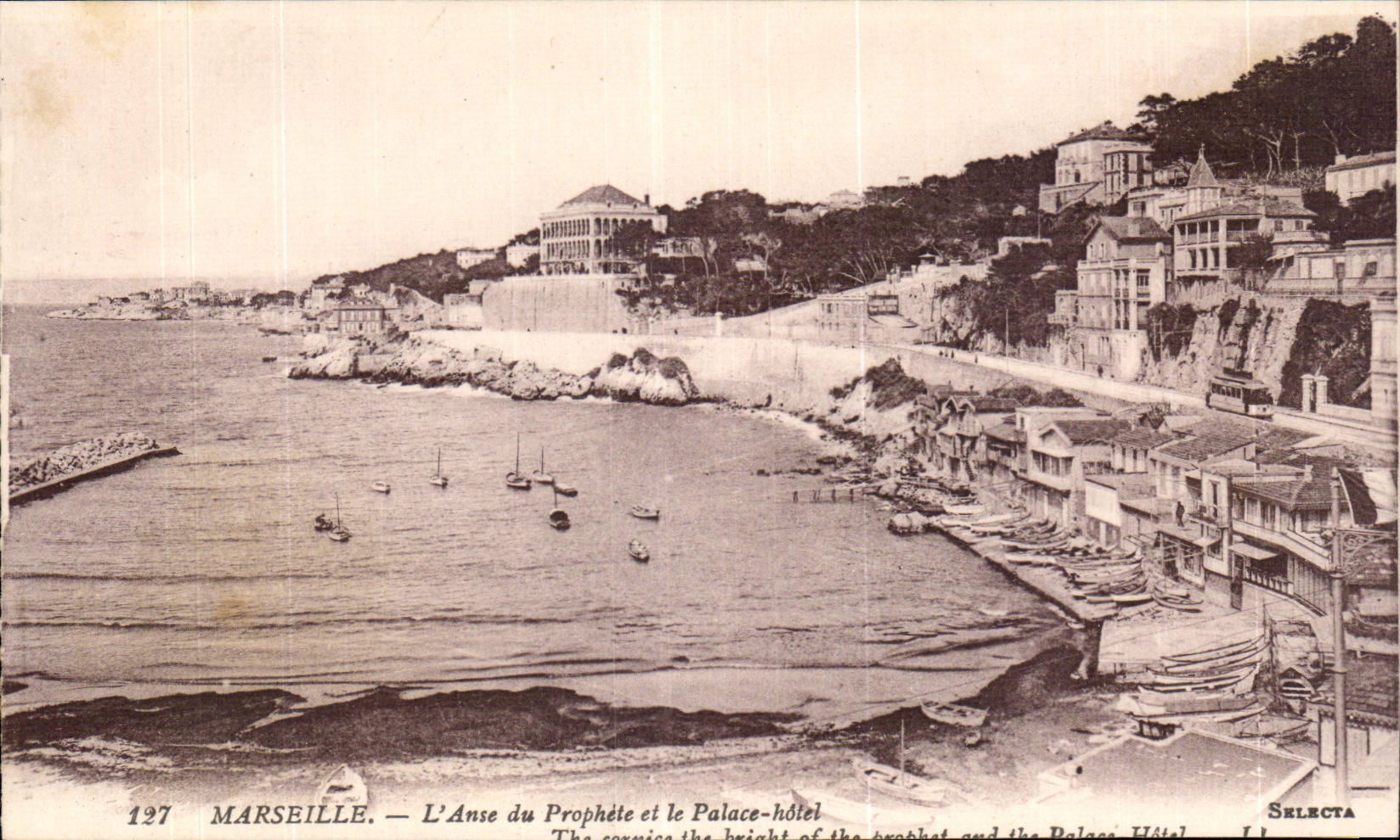 Marseille CPA L'anse du prophete et le palace Hotel