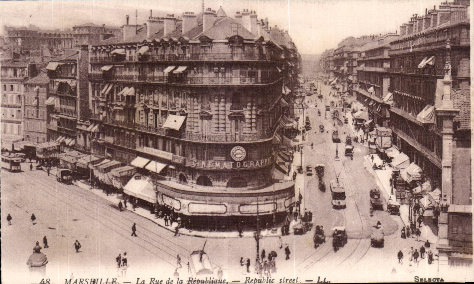 Marseille CPA La rue de la Republique