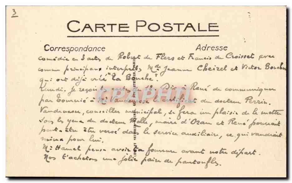 Marseille CPA Le fort Saint Jean — Verso