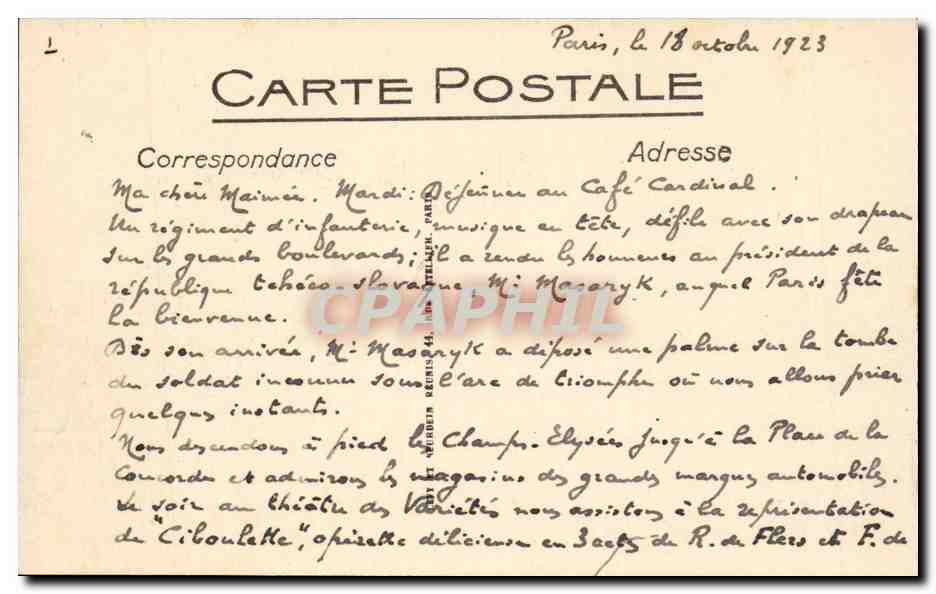 Marsella — El Quai des Belges y Notre-Dame de la Garde — LL. — Reverso