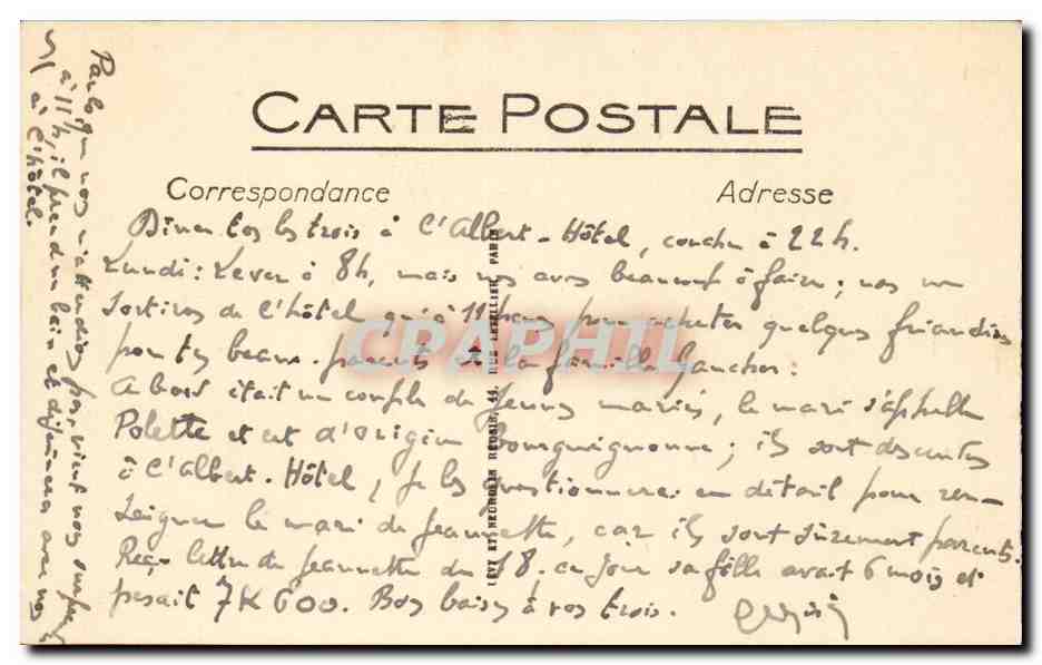 Marseille CPA CAthedrale prise de la jetee de la Joliette — Rückseite