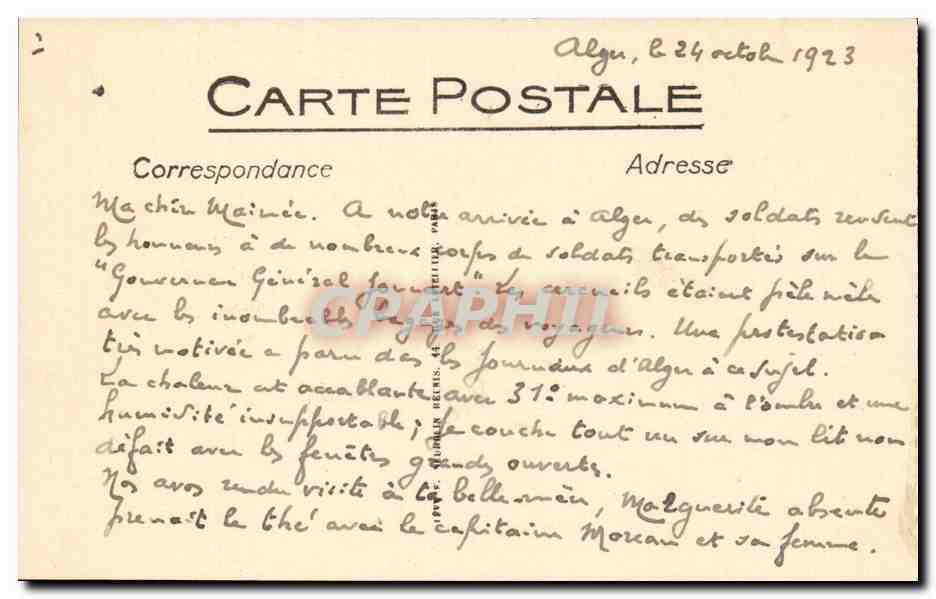 Marseille CPA Promenade de la Corniche Vue prise de Maldorme — Verso