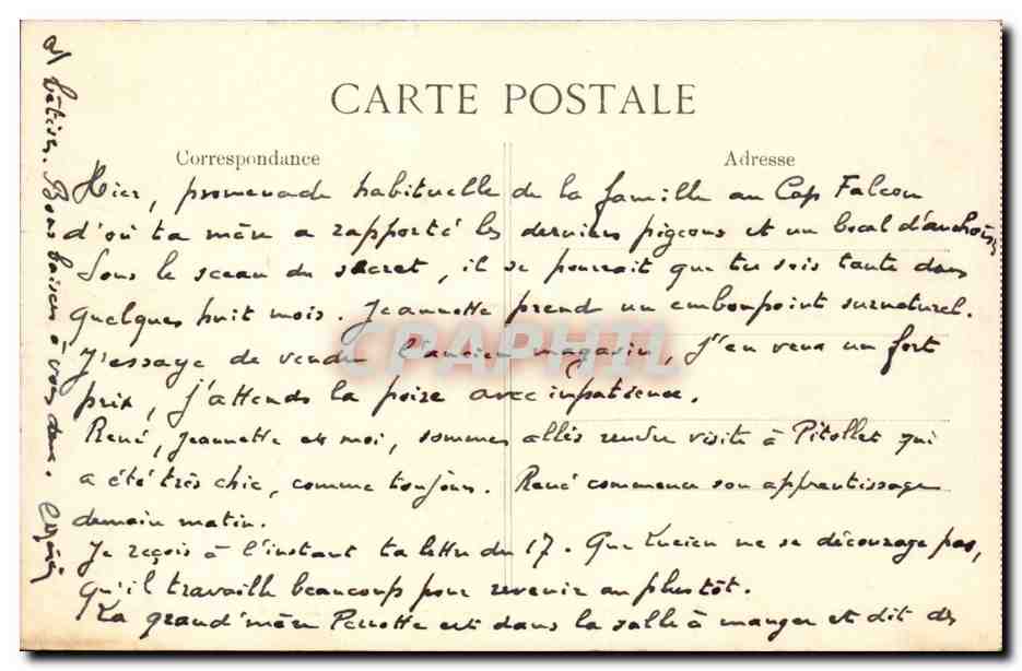 Paris CPA Gare Saint lazare Cour du Havre — Rückseite
