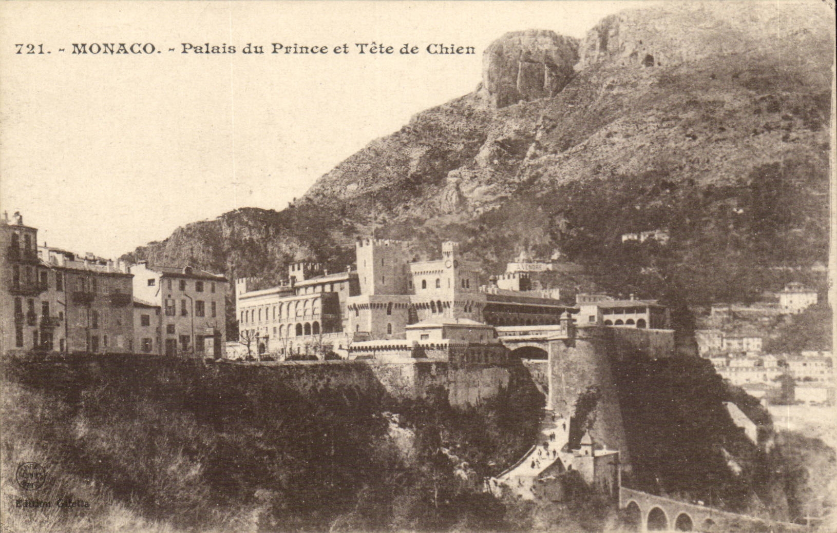 Monaco CPA Palais du prince et tete de chien
