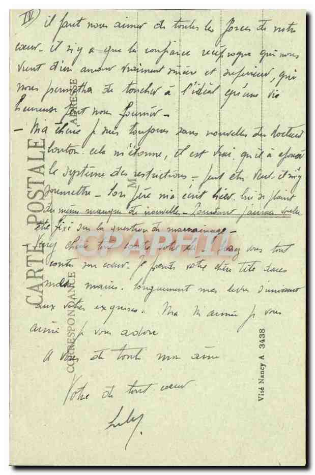 Reims — La Cathédrale dans ses années de bombardements 1914-17 — Collection G. Dubois, Reims — Verso