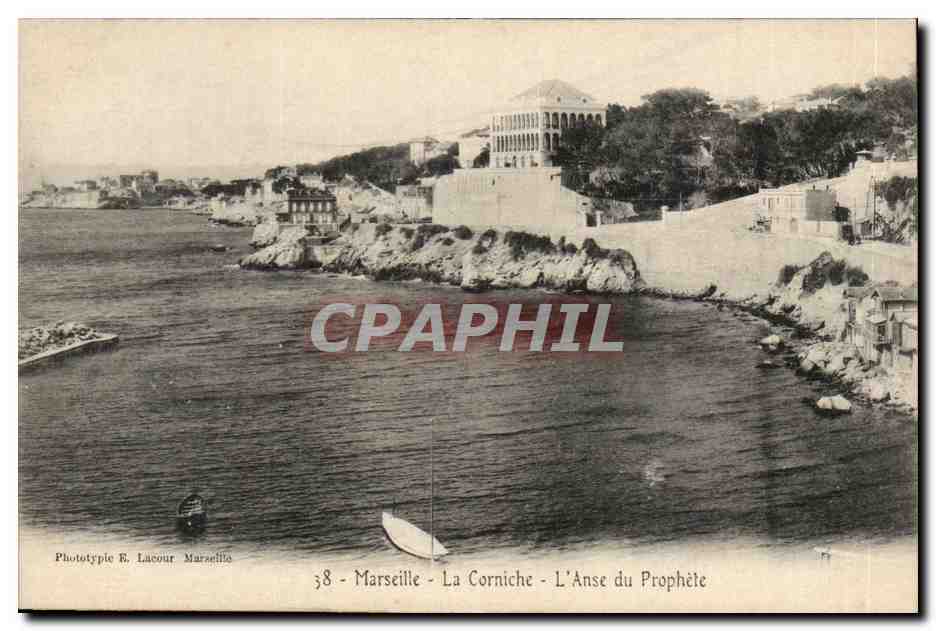 Marseille CPA La corniche L'anse du prophete